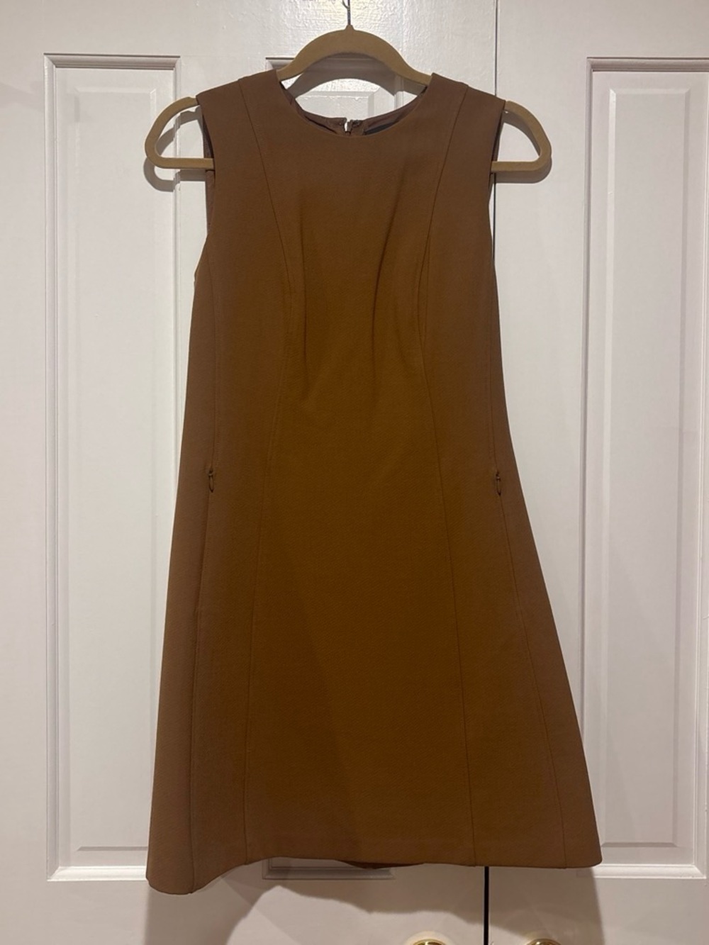 Theory Tan Camel Sleeveless A-Line Women's Dress size 4